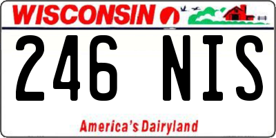 WI license plate 246NIS