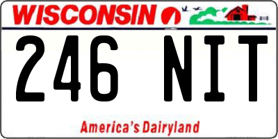 WI license plate 246NIT