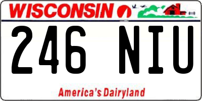WI license plate 246NIU