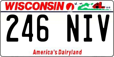WI license plate 246NIV