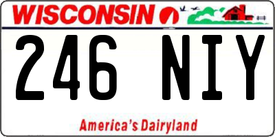 WI license plate 246NIY