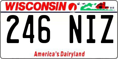 WI license plate 246NIZ