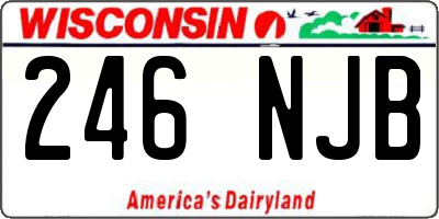 WI license plate 246NJB