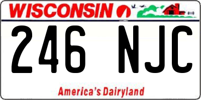 WI license plate 246NJC