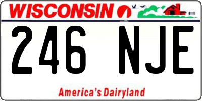 WI license plate 246NJE