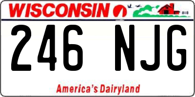 WI license plate 246NJG