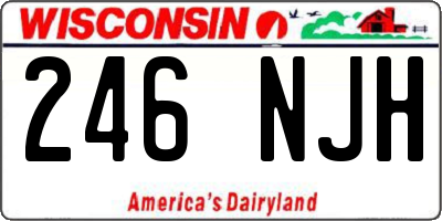 WI license plate 246NJH