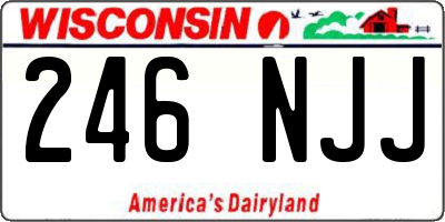 WI license plate 246NJJ