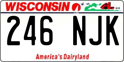 WI license plate 246NJK