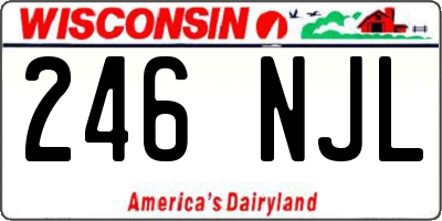 WI license plate 246NJL
