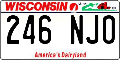 WI license plate 246NJO