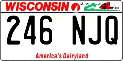 WI license plate 246NJQ
