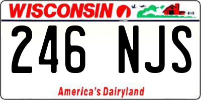 WI license plate 246NJS