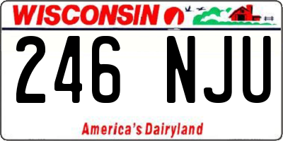 WI license plate 246NJU