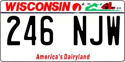 WI license plate 246NJW