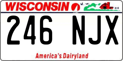 WI license plate 246NJX