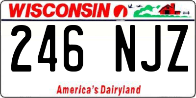 WI license plate 246NJZ
