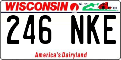 WI license plate 246NKE