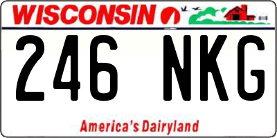 WI license plate 246NKG