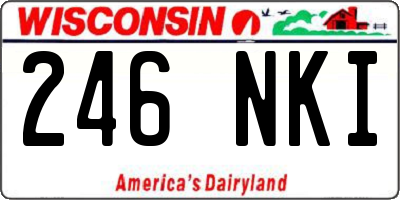 WI license plate 246NKI