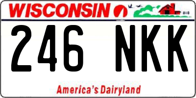 WI license plate 246NKK