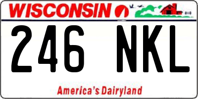 WI license plate 246NKL