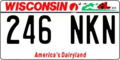 WI license plate 246NKN