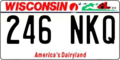 WI license plate 246NKQ