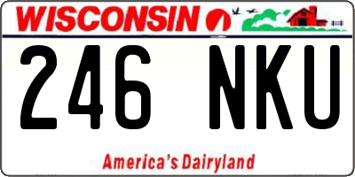 WI license plate 246NKU