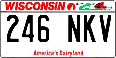 WI license plate 246NKV