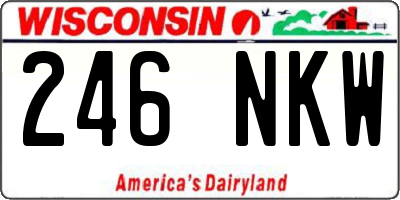 WI license plate 246NKW