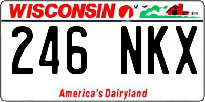WI license plate 246NKX