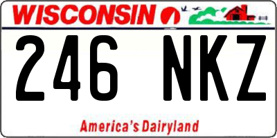 WI license plate 246NKZ