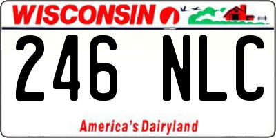 WI license plate 246NLC