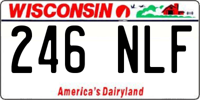 WI license plate 246NLF