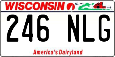 WI license plate 246NLG