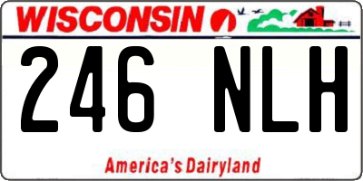 WI license plate 246NLH