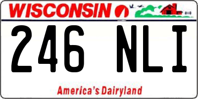 WI license plate 246NLI