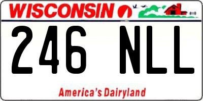 WI license plate 246NLL