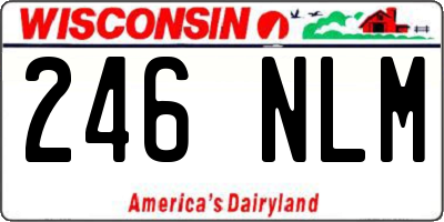 WI license plate 246NLM