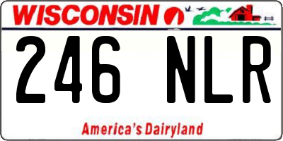 WI license plate 246NLR