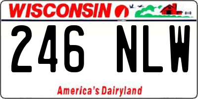 WI license plate 246NLW