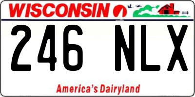 WI license plate 246NLX