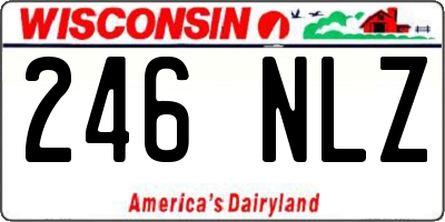 WI license plate 246NLZ