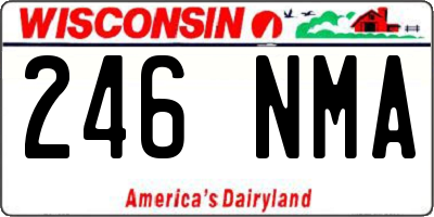 WI license plate 246NMA