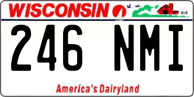 WI license plate 246NMI
