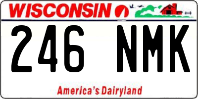 WI license plate 246NMK