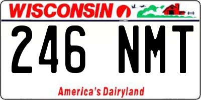 WI license plate 246NMT