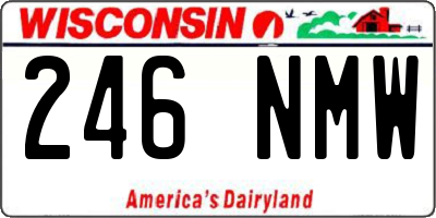 WI license plate 246NMW