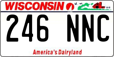 WI license plate 246NNC